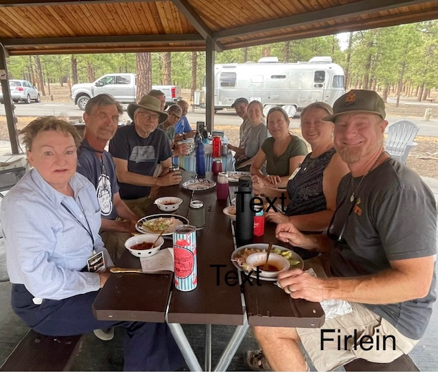 Four Corners Unit Airstream Club members at a rally in Flagstaff Arizona