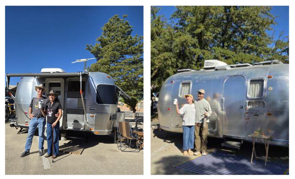 Airstreams and Airstream Club members at an urban Airstream Rally in Artesia, New Mexico