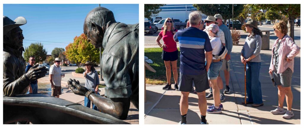 Airstream rally attendees on a walking tour of downtown Artesia, New Mexico