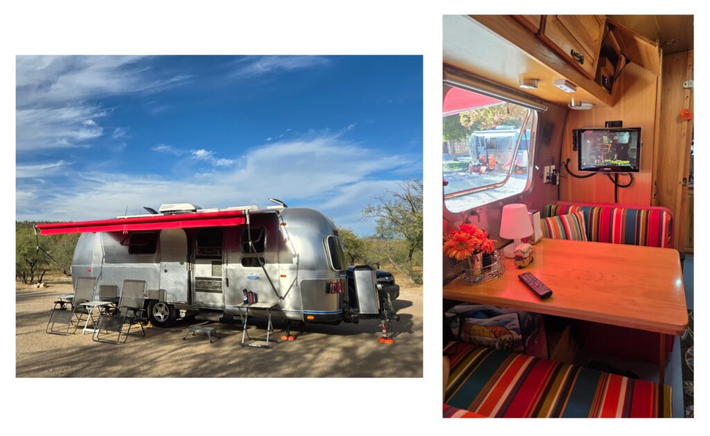 1970 Airstream Tradewind remodeled. Seen at a Four Corners Unit Airstream club rally in Tucson, Arizona