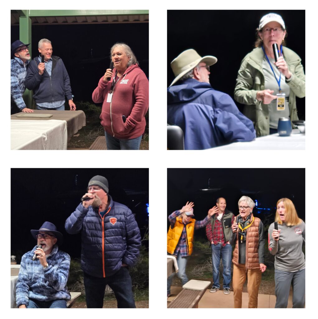 Karaoke night during a Four Corners Unit Airstream Rally!