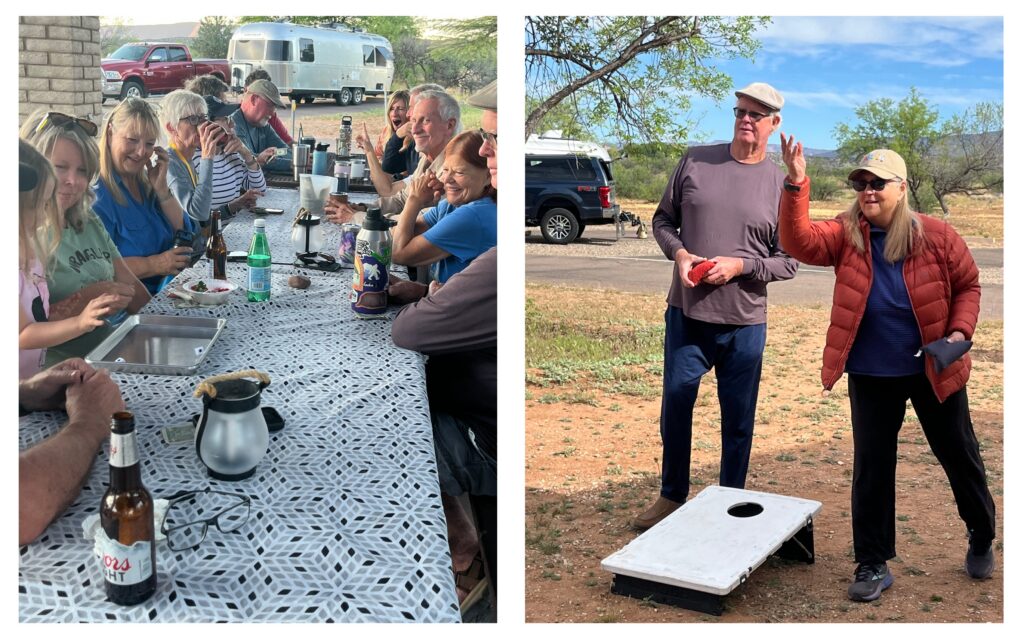 Left Centre Right and Cornhole tournaments were a big hit at the Deadhorse Airstream Rally in Arizona.