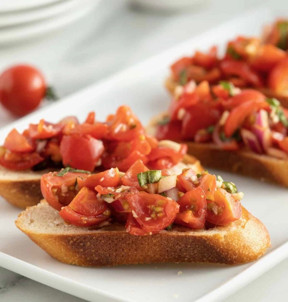 August 2026 recipe of the month is tomato and basil bruschetta for 4CU Airstream members